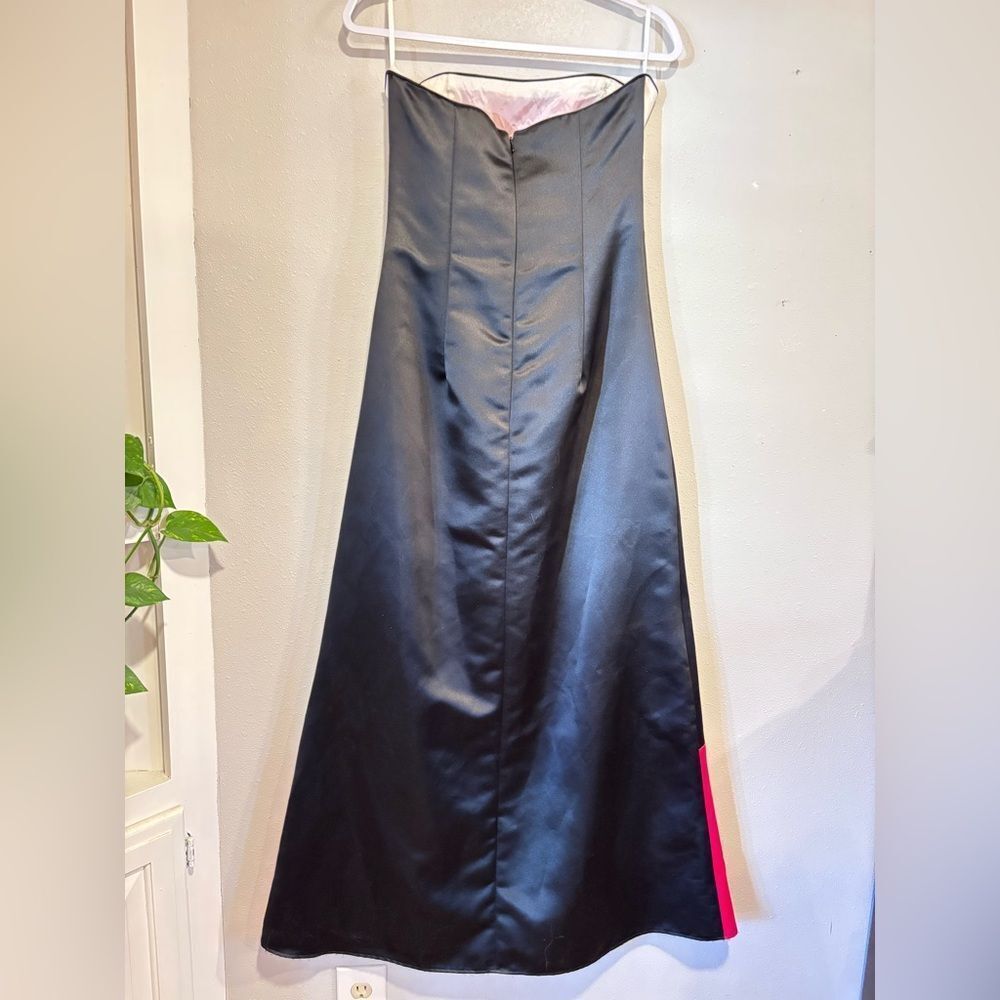Jessica McClintock Gunne Sax Vintage Strapless Formal Colorblock Gown 9/10 USA - Picture 4 of 7